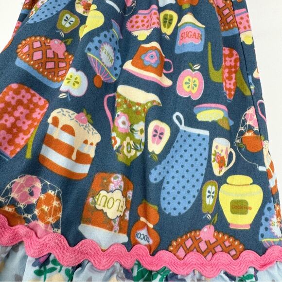 Matilda Jane Girl's Little Sweetie Dress Tea Cups Tea Pots 12-18 M‎ - Picture 5 of 7